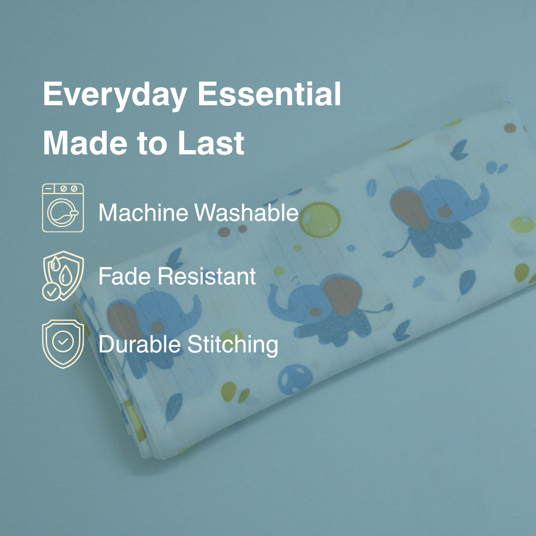 Little Elephant 100% Organic Muslin Baby Bath Towel (100 × 70 cm)