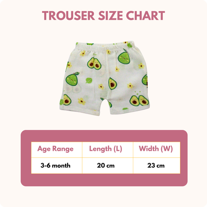Avocado Garden Muslin Trouser Set | Pack of 1 | 3-6 Month