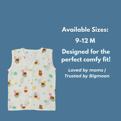 100% Cotton Muslin Button Jabla for Newborns & Infants | Pack of 5