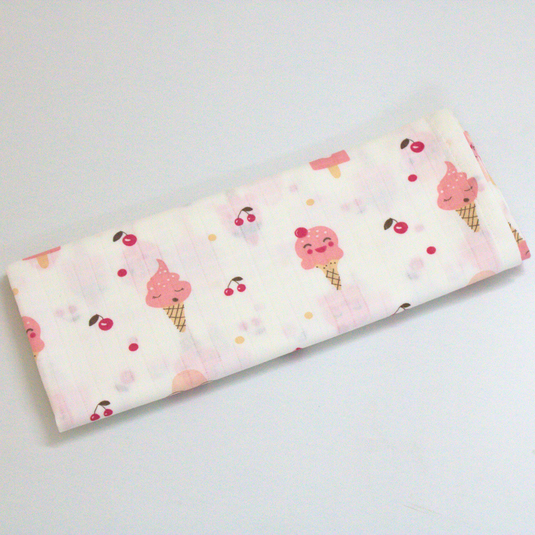 Sweet Ice Cream 100% Organic Muslin Baby Bath Towel (100 × 70 cm)