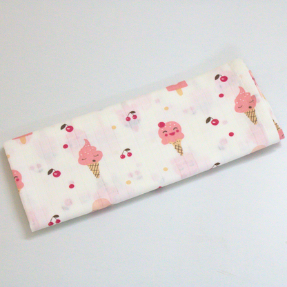 Sweet Ice Cream 100% Organic Muslin Baby Bath Towel (100 × 70 cm)