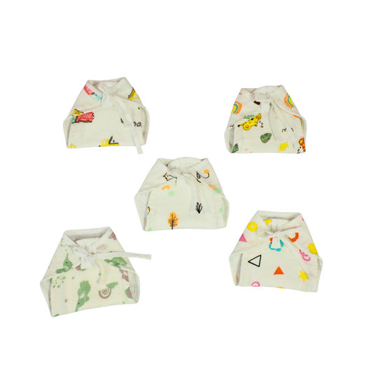 unisex Basic Langot Nappies Pack of 5 for Newborn Baby