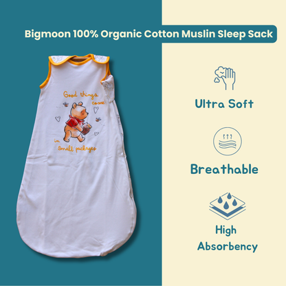 Organic Cotton Baby Sleep Sack 1.5 TOG, Pack of 1 – Teddy Honey