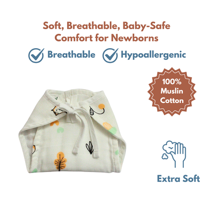 unisex Basic Langot Nappies Pack of 5 for Newborn Baby