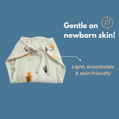 unisex Basic Langot Nappies Pack of 5 for Newborn Baby