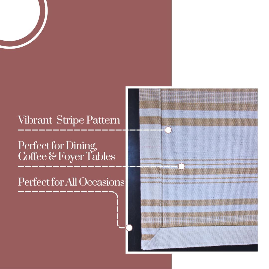 Premium Stripe Table Runner – Buy 1 Get 1 Free | Perfect for 6-Seater Dining Tables