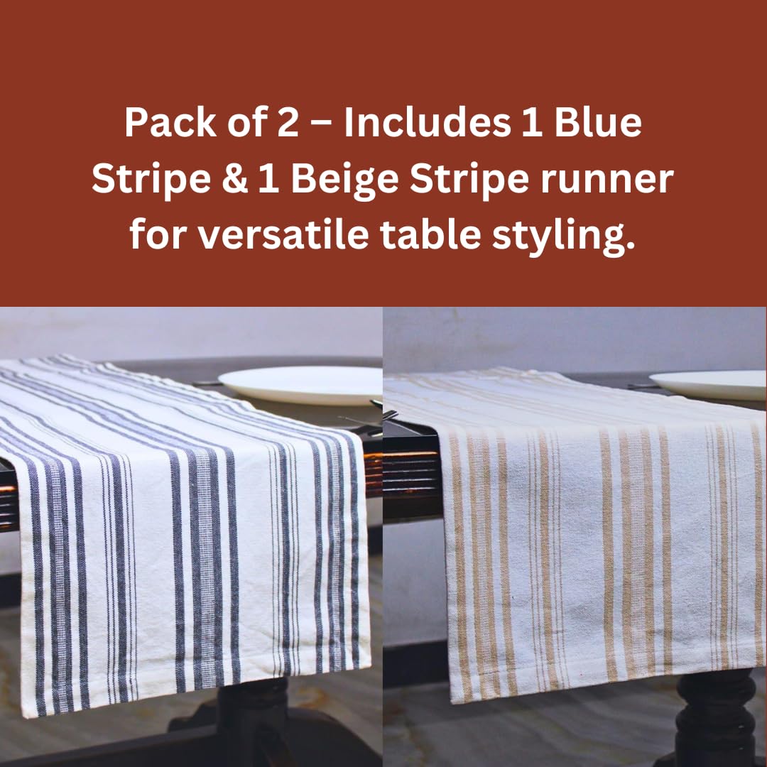 Premium Stripe Table Runner – Buy 1 Get 1 Free | Perfect for 6-Seater Dining Tables