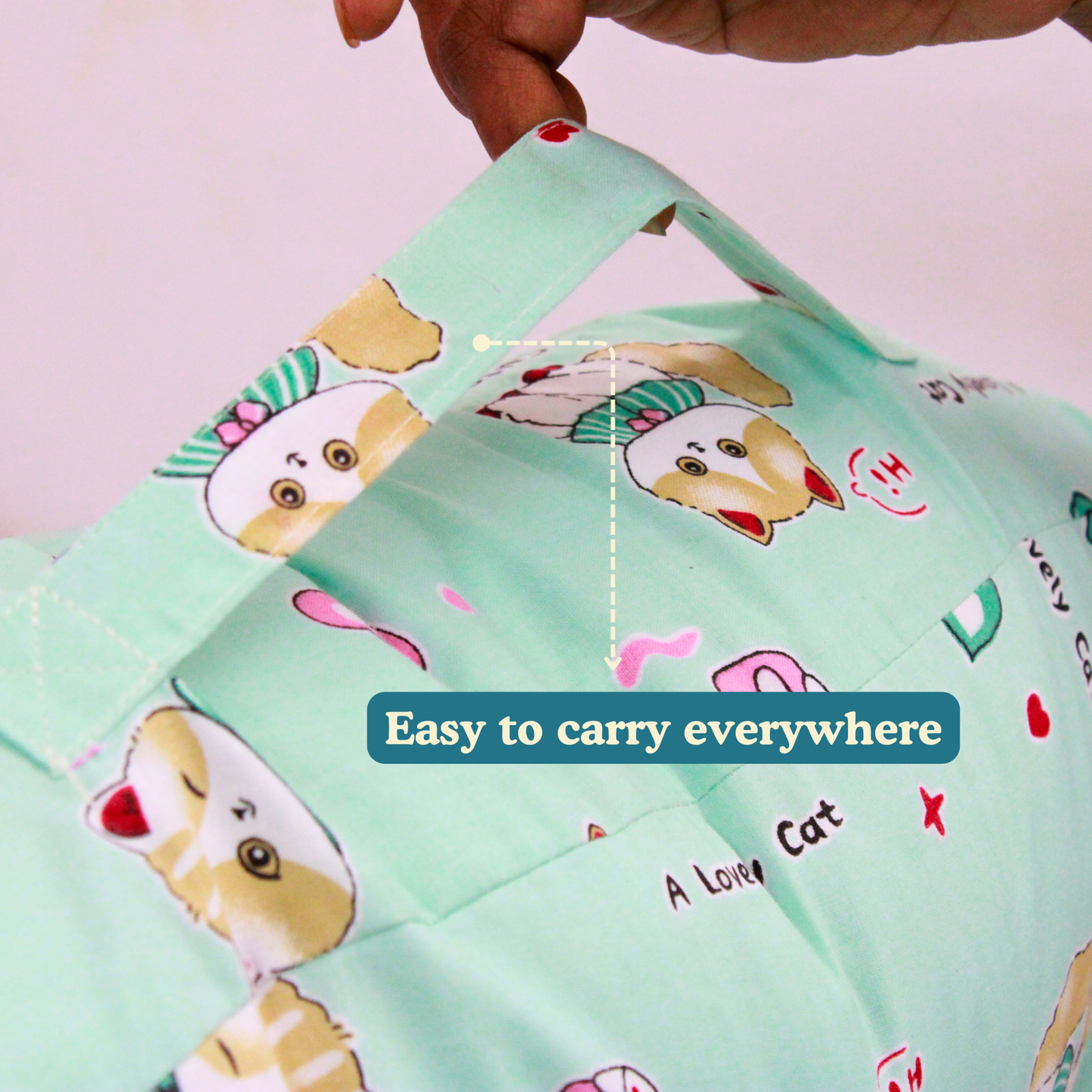 Kitty Bloom Premium Cotton Nursing Pillow for Newborn Baby | Breastfeeding & Feeding Support Cushion | 0–12 Months