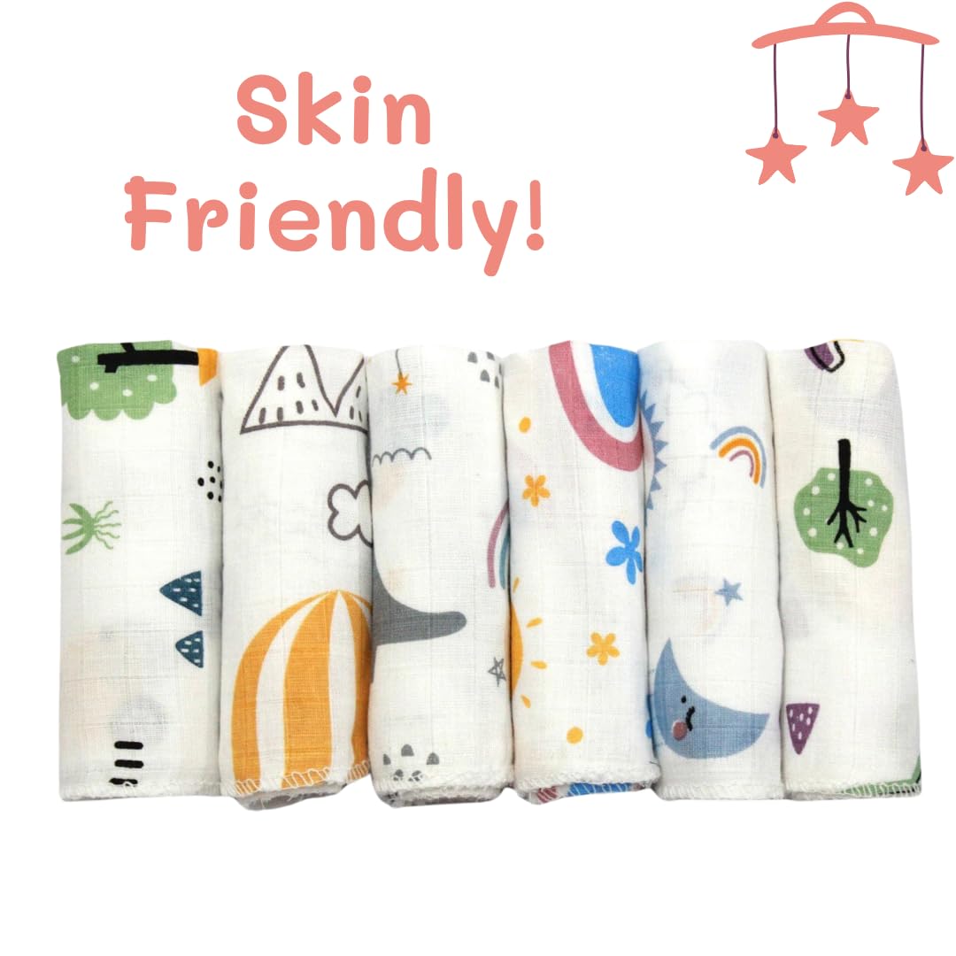 Organic Muslin Baby Premium Face Towels 16x16 Inch