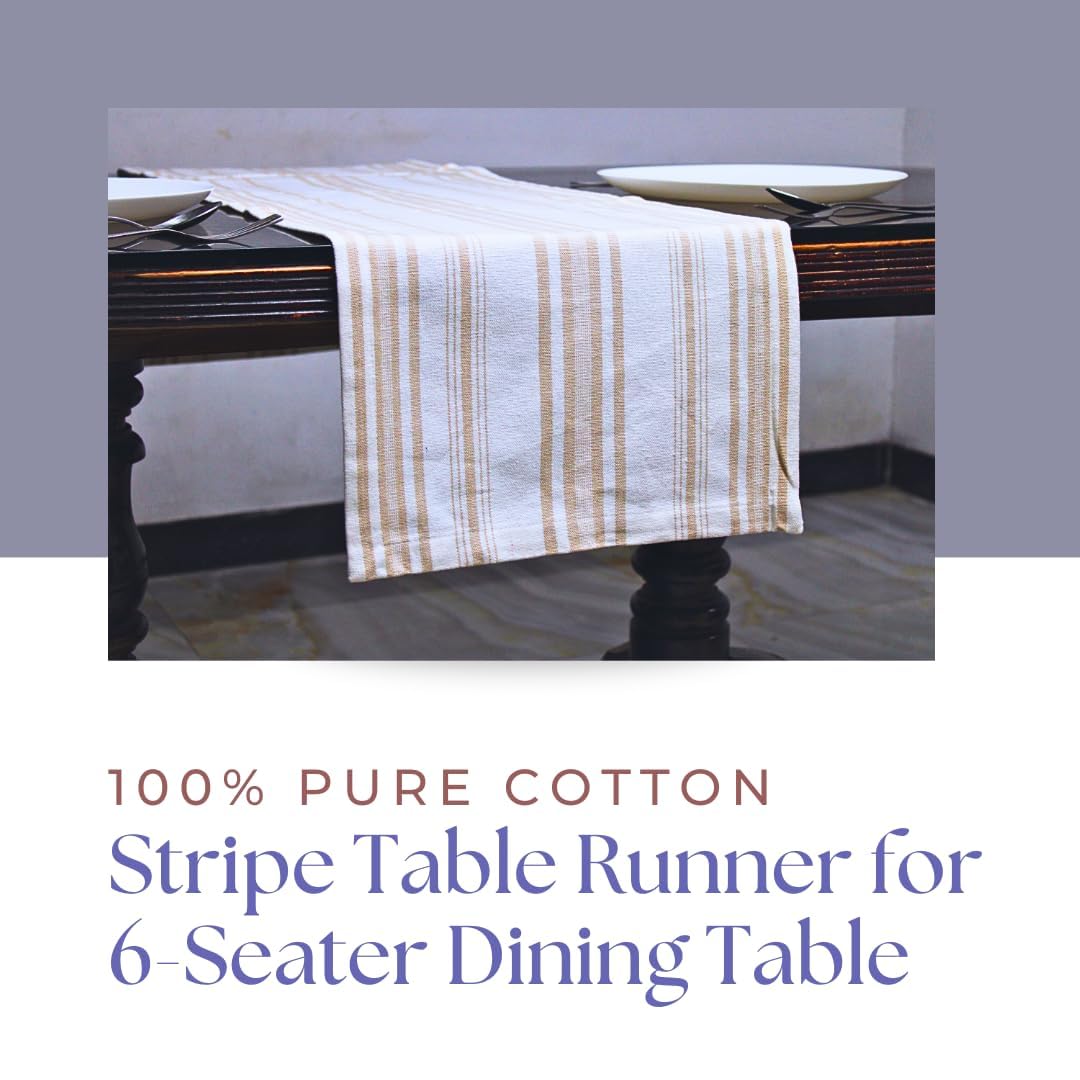 Premium Stripe Table Runner – Buy 1 Get 1 Free | Perfect for 6-Seater Dining Tables