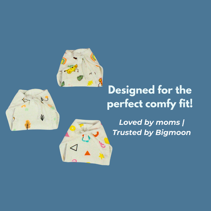 unisex Basic Langot Nappies Pack of 5 for Newborn Baby
