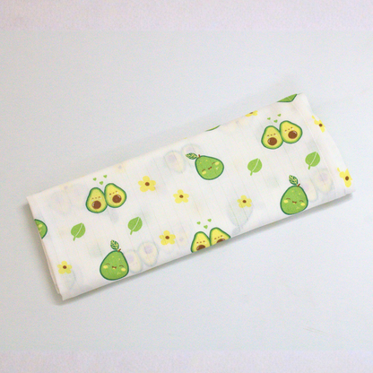 Happy Avocado 100% Organic Muslin Baby Bath Towel (100 × 70 cm)