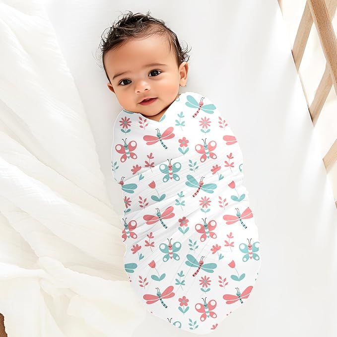 Penquin & Butterfly Printed Organic Muslin Swaddle Pack of 2, 100x100 cm