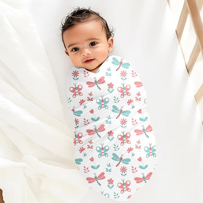 Penquin & Butterfly Printed Organic Muslin Swaddle Pack of 2, 100x100 cm