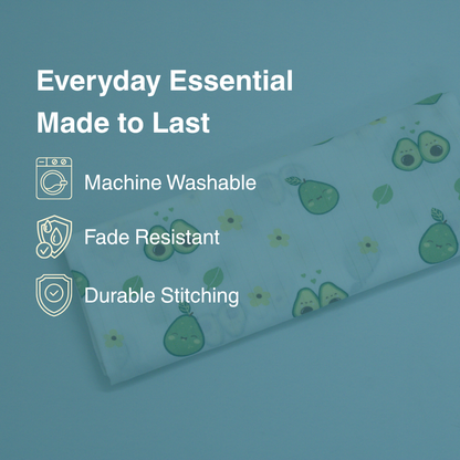 Happy Avocado 100% Organic Muslin Baby Bath Towel (100 × 70 cm)