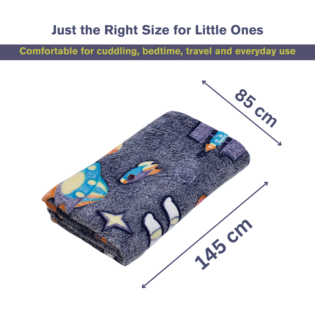 Space station Star Glow in the Dark Baby Blanket for Kids – 145 × 85 cm | Pack of 1