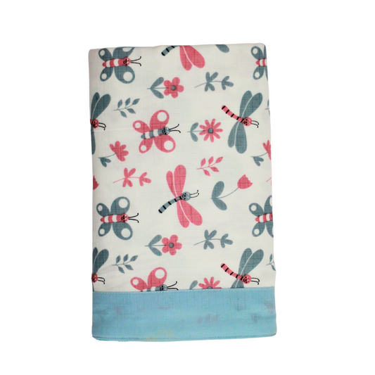 Bigmoon Organic Muslin Reversible Baby Blanket – 6-Layer Soft Cotton Blanket for Newborns, Boys & Girls (105 x 105 cm Penquin Print)