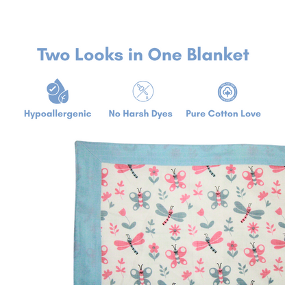 Bigmoon Organic Muslin Reversible Baby Blanket – 6-Layer Soft Cotton Blanket for Newborns, Boys & Girls (105 x 105 cm Penquin Print)