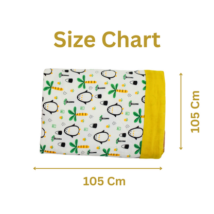 Bigmoon Organic Muslin Reversible Baby Blanket – 6-Layer Soft Cotton Blanket for Newborns, Boys & Girls (105 x 105 cm, Elephant Print)