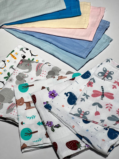 Buy 6 Organic Face Towels & Get 6 Hankies FREE