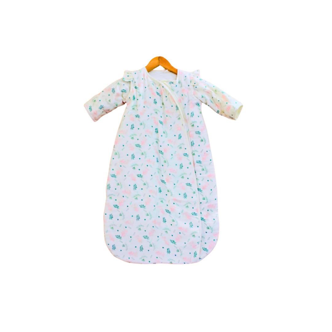 2.5 TOG 100% Cotton Floral Baby Wearable Blanket for 6-12 Month, 86x65 cm (sleep sack)
