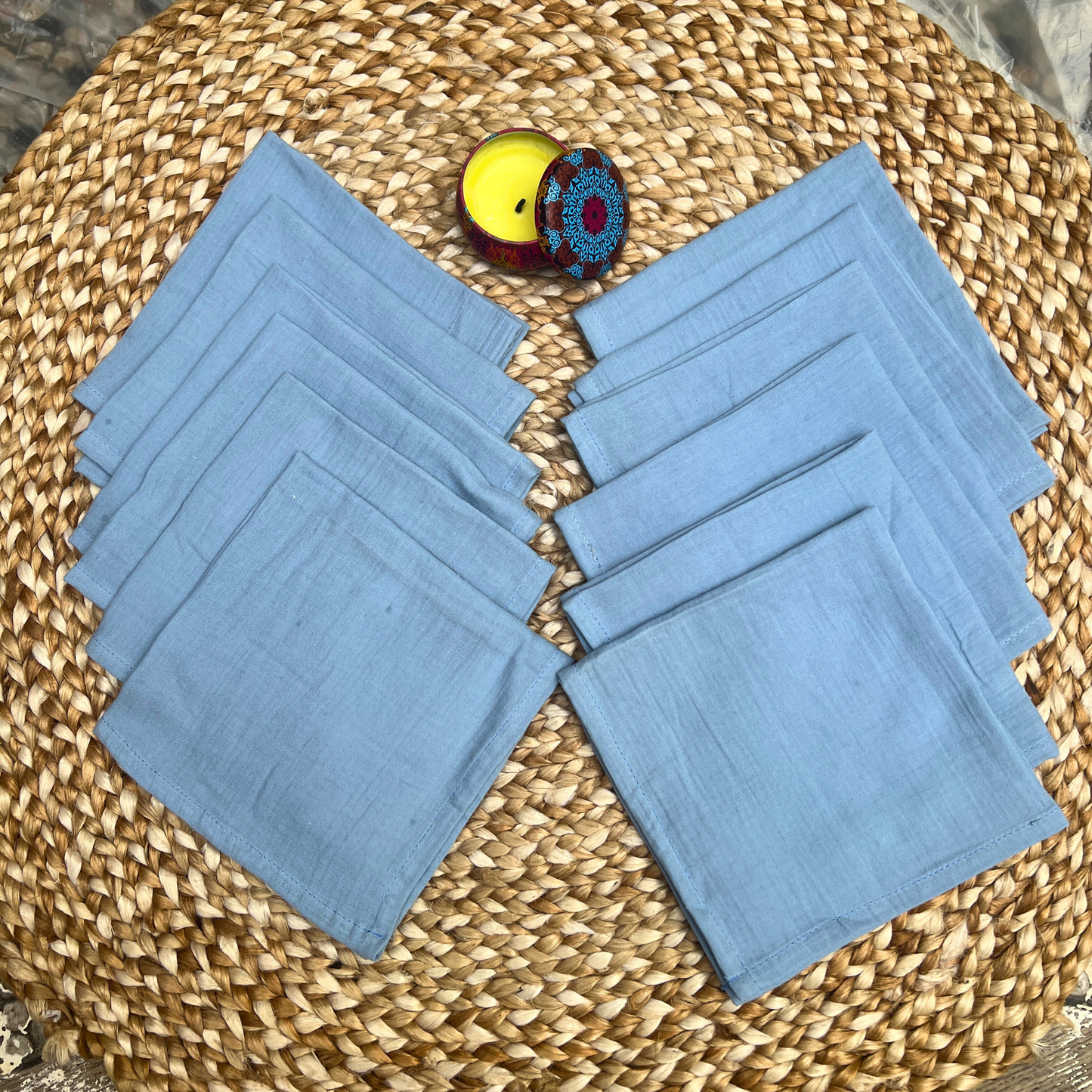 BIGMOON Muslin Cotton Baby wipes - 12 x 12 inch pack of 6