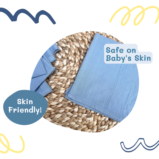 BIGMOON Muslin Cotton Baby wipes - 12 x 12 inch pack of 6