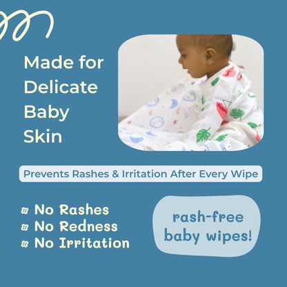 Organic Muslin Cotton Baby Napkins – Set of 12