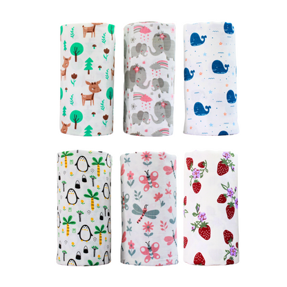 organic Muslin Baby Swaddle Set, Pack of 6