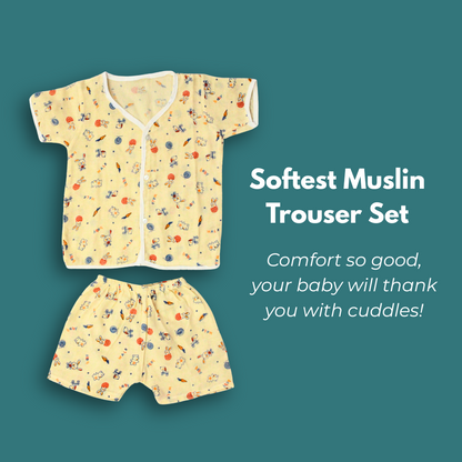 Jungle Buddies Muslin Cotton Trouser Set – Soft Baby Wear