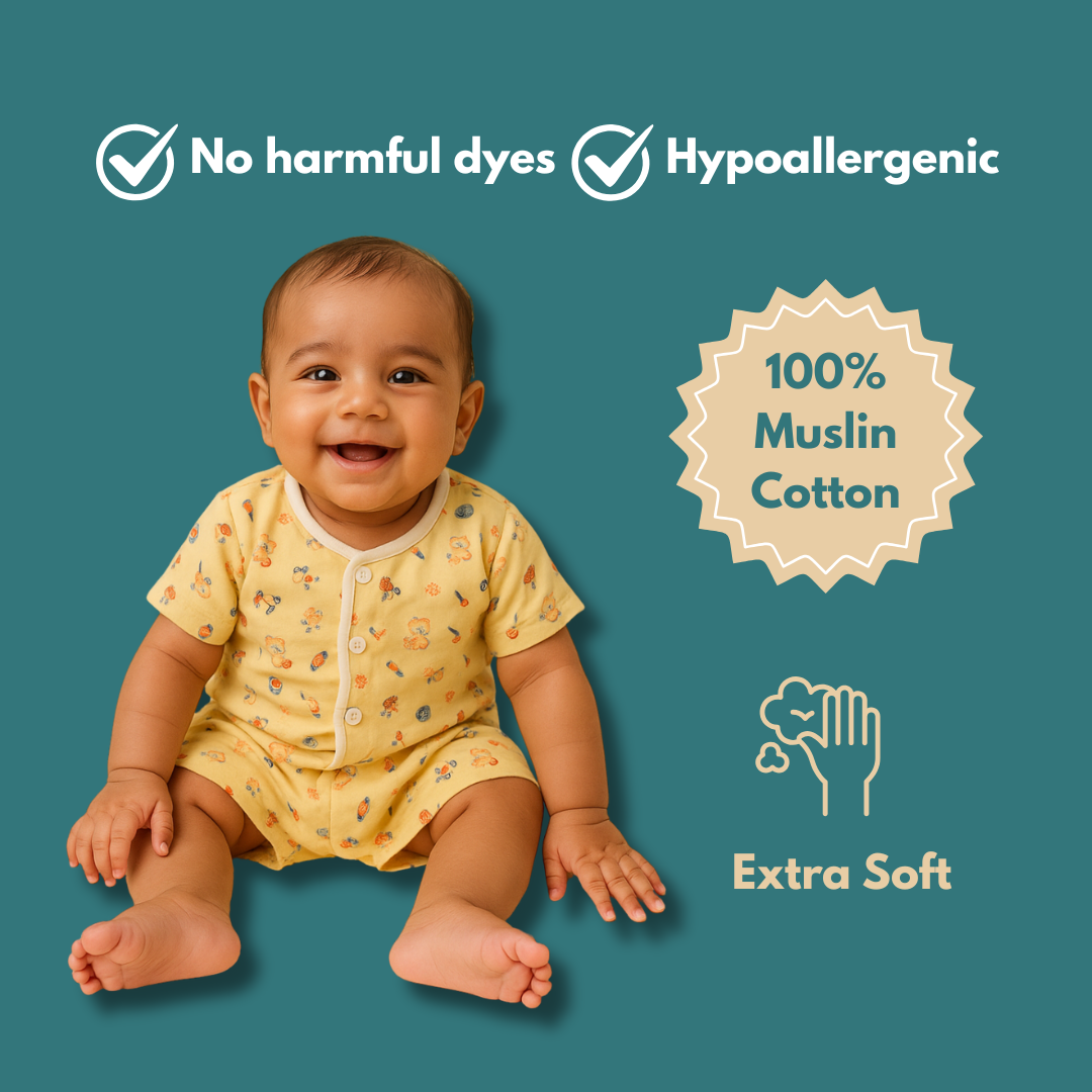 Jungle Buddies Muslin Cotton Trouser Set – Soft Baby Wear