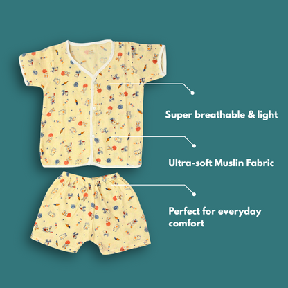 Jungle Buddies Muslin Cotton Trouser Set – Soft Baby Wear