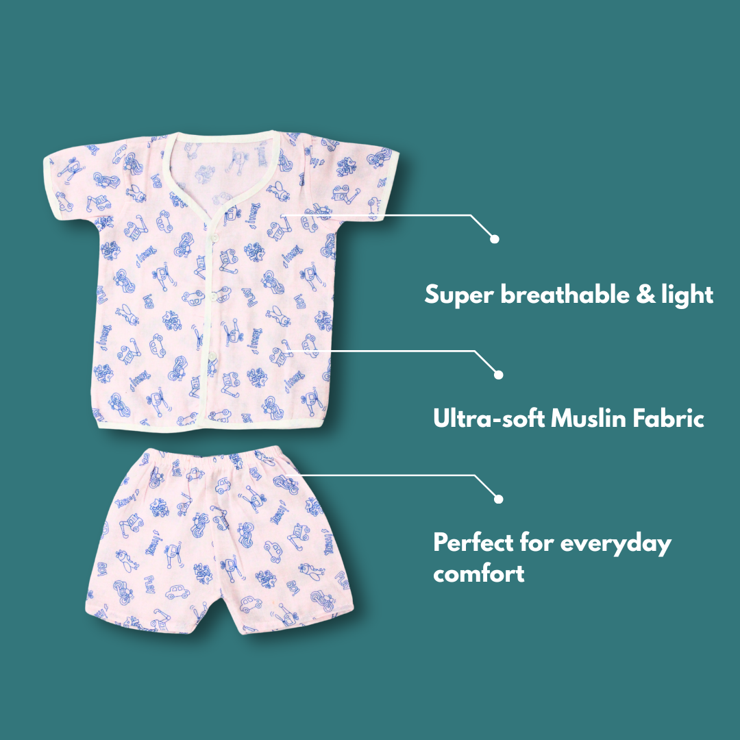 Tiny Travelers Muslin Cotton Trouser Set – Soft Baby Wear