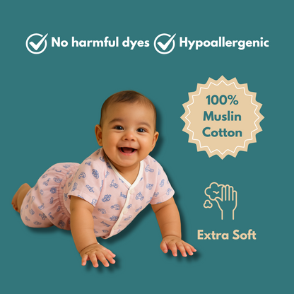 Sky Snuggles Muslin Cotton Trouser Set  – Soft Baby Wear
