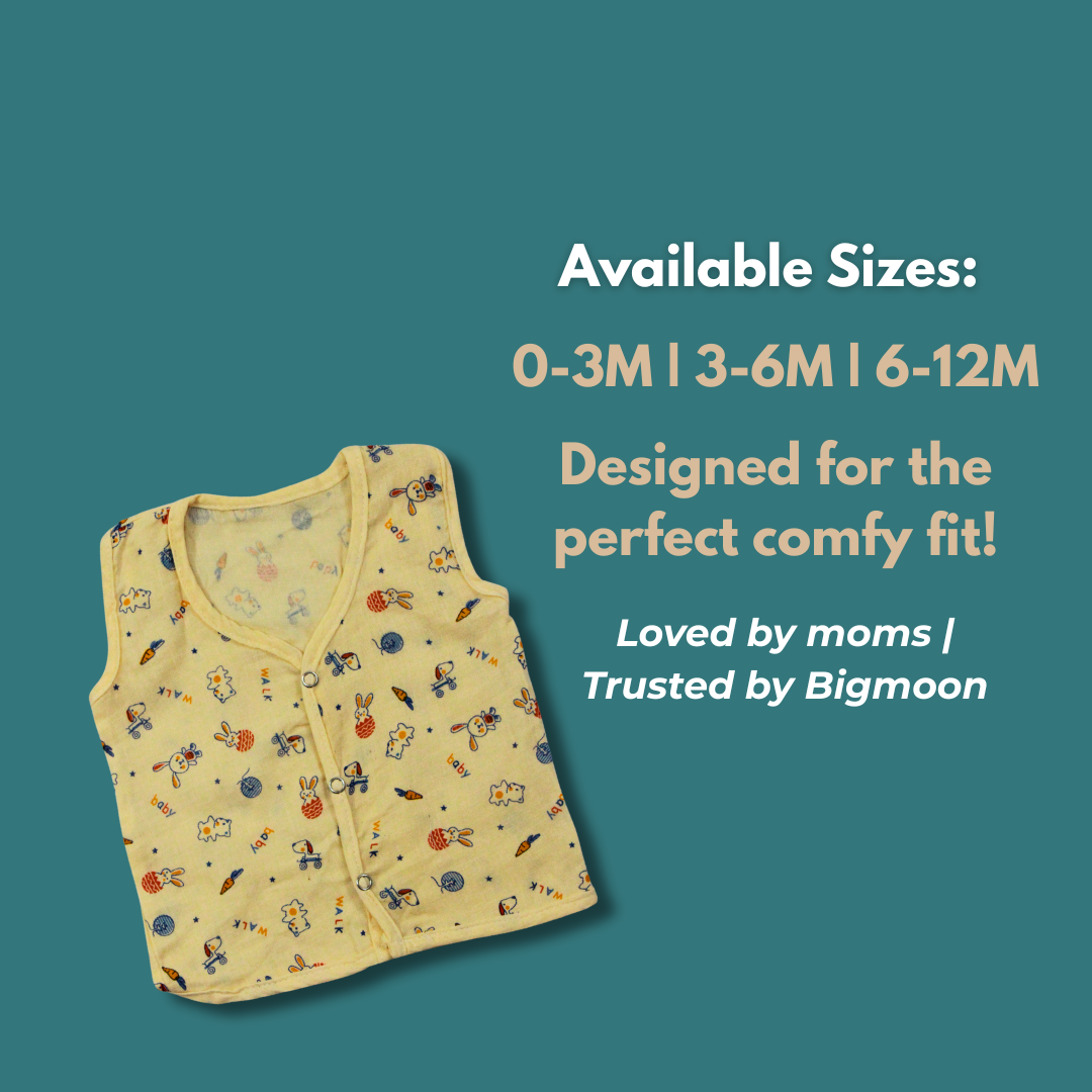 100% Cotton Muslin Button Jabla for Newborns & Infants | Pack of 5