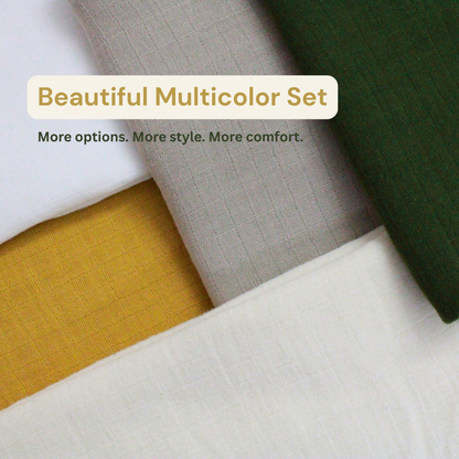 Muslin Baby Bath Towels (Pack of 5), 100×70 cm | Newborn to Toddler