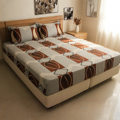 BigMoon Autumn Geo – Cotton Elastic Fitted Sheet (72x78x14")