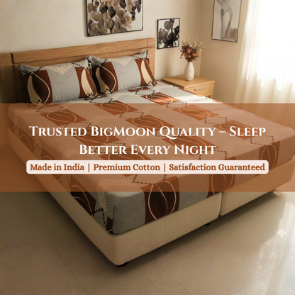 BigMoon Autumn Geo – Cotton Elastic Fitted Sheet (72x78x14")