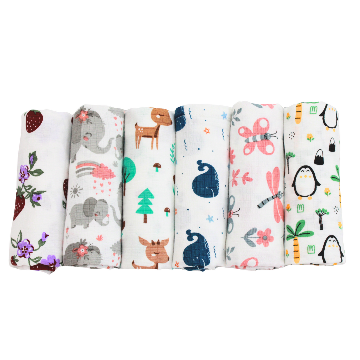 BIGMOON Muslin Cotton Baby Burp cloths – 40x40 CM pack of 6