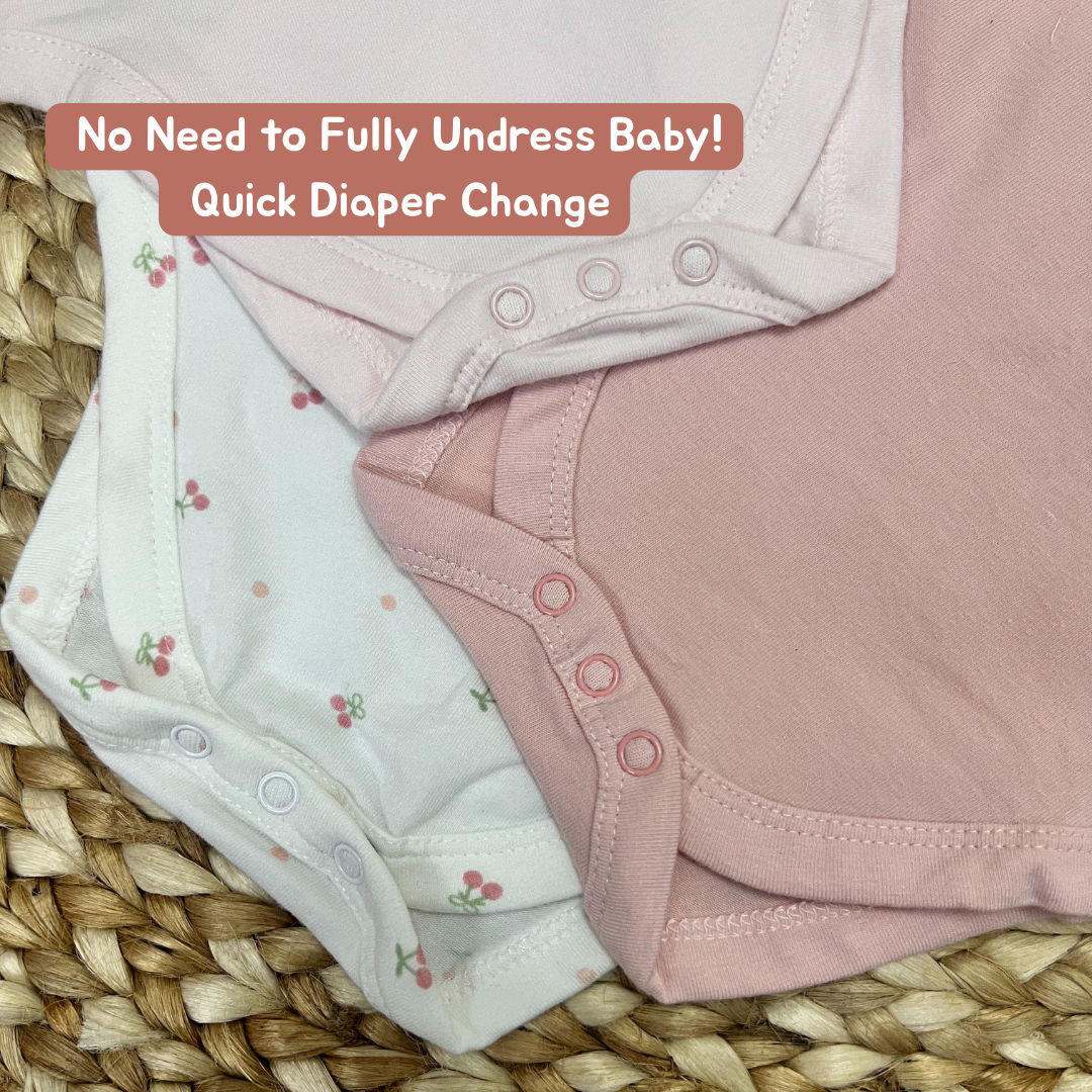 Newborn Premium Cotton Romper – Pack of 3 ( baby Pink combo) for 0–3 Months