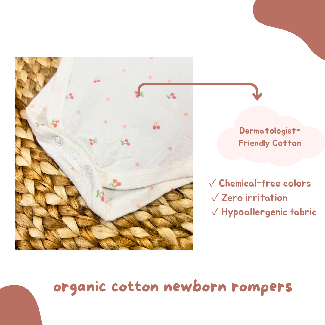 Newborn Premium Cotton Romper – Pack of 3 ( baby Pink combo) for 0–3 Months