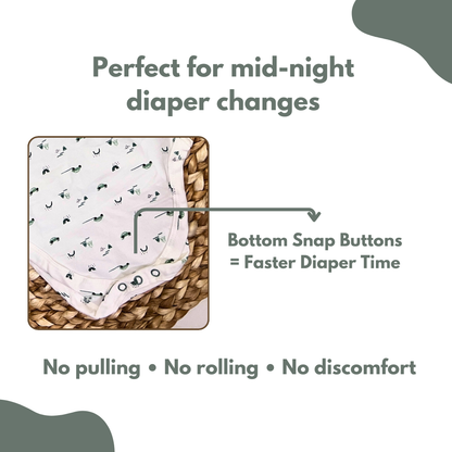 Newborn Premium Cotton Romper – Pack of 3 (sage green combo) for 0–3 Months