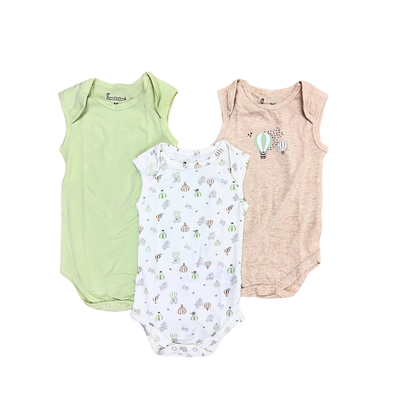 Newborn Premium Cotton Romper – Pack of 3 (Mint green combo) for 0–3 Months
