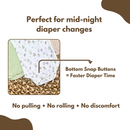 Newborn Premium Cotton Romper – Pack of 3 (Mint green combo) for 0–3 Months