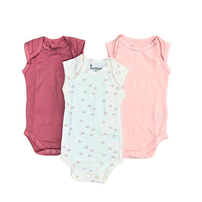 Newborn Premium Cotton Romper – Pack of 3( Pink combo) for 0–3 Months