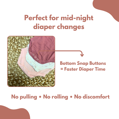 Newborn Premium Cotton Romper – Pack of 3( Pink combo) for 0–3 Months