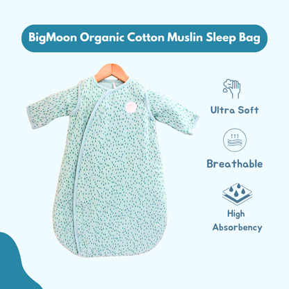 2.5 TOG 100% Cotton Sleep Sack,Baby Wearable Blanket for 0-6 Month, 45x67 cm