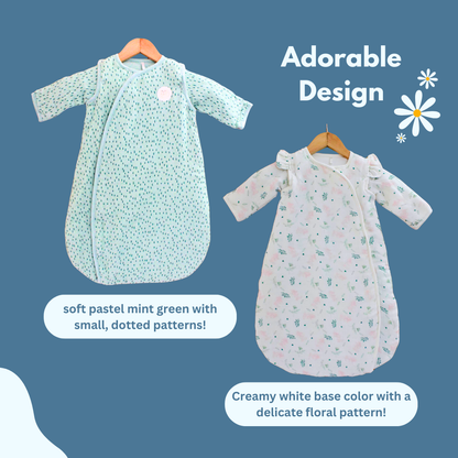 2.5 TOG 100% Cotton Baby wearable Blanket - Combo Pack of 2 for 0-6 Month (45 x 67 cm)