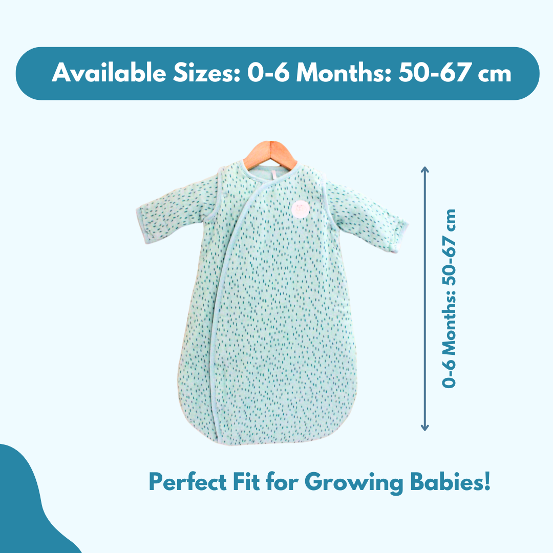 2.5 TOG 100% Cotton Sleep Sack,Baby Wearable Blanket for 0-6 Month, 45x67 cm