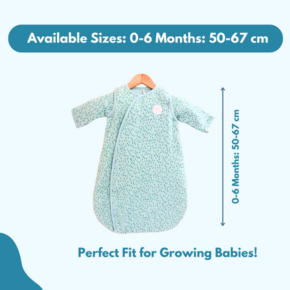 2.5 TOG 100% Cotton Sleep Sack,Baby Wearable Blanket for 0-6 Month, 45x67 cm